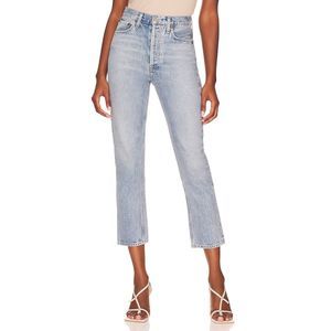 AGOLDE Riley High Rise Straight Crop in Renewal Size 26 REVOLVE MSRP $188